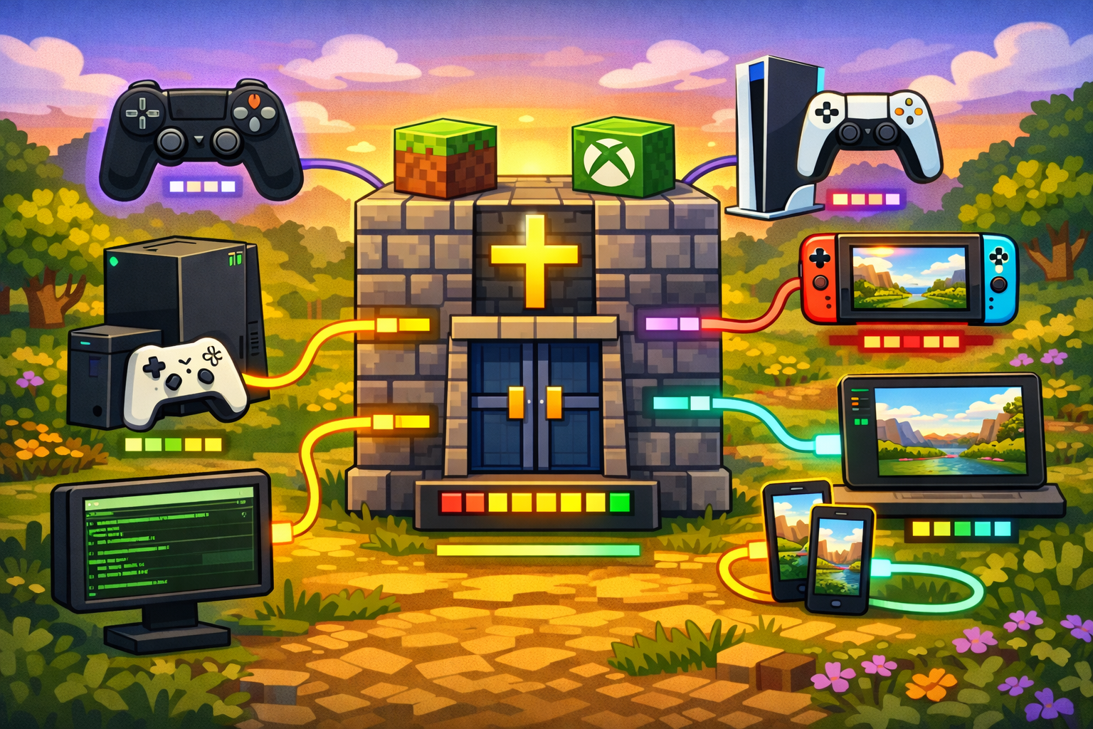 Cross-platform connection artwork for The Genesis Order